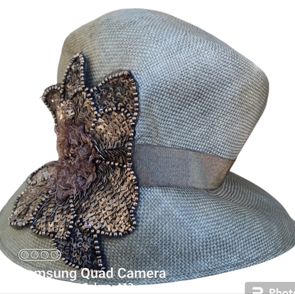 Summer Louise Green Khaki straw Hat - Picture 3 of 7